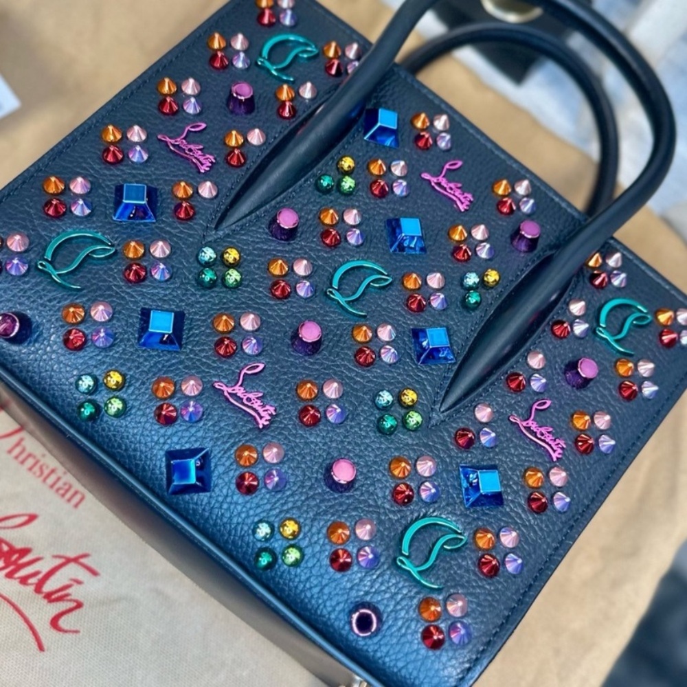 Christian Louboutin Mini Paloma Multicolor Spikes Loubinhesky Shoulder Bag NWT - Picture 9 of 17